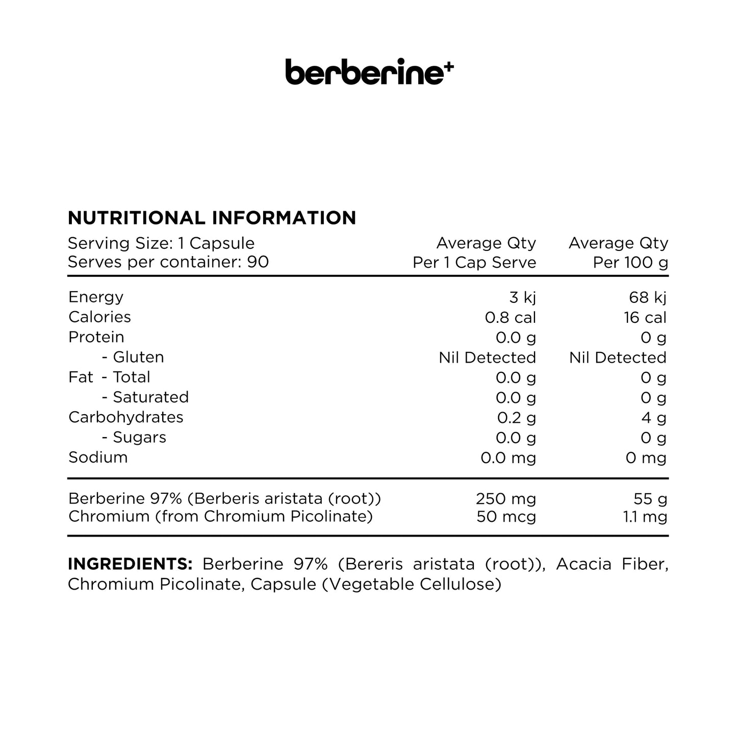 Berberine+ Chromium Picolinate