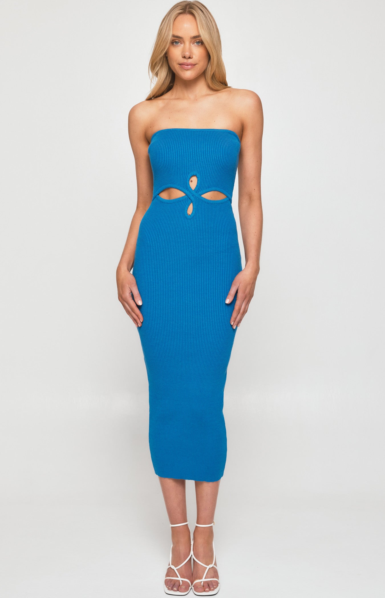 Blue Steel Midi Dress