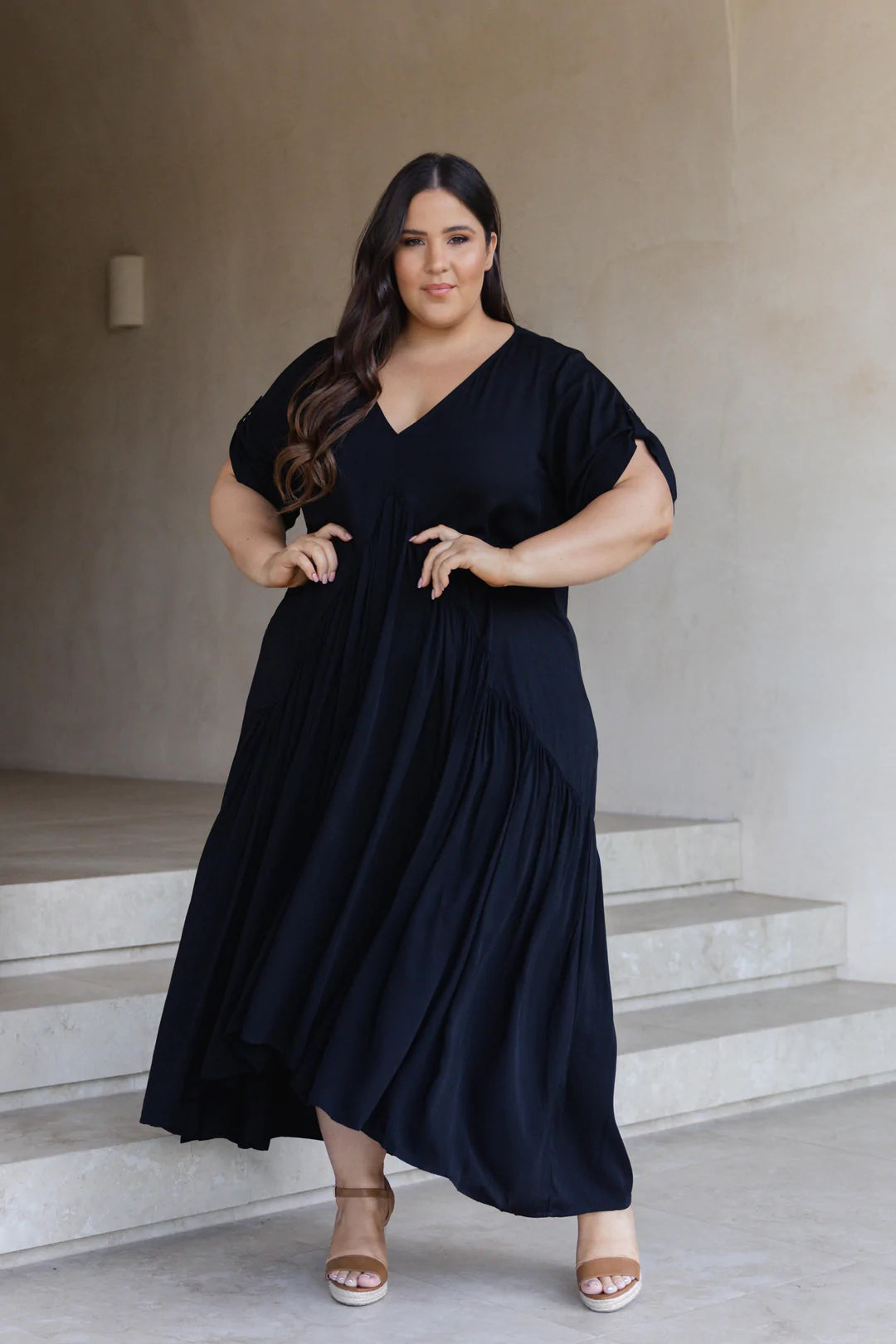 Peak Maxi Dress | Black