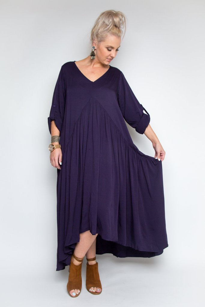 Peak Navy L/Sleeve Dress