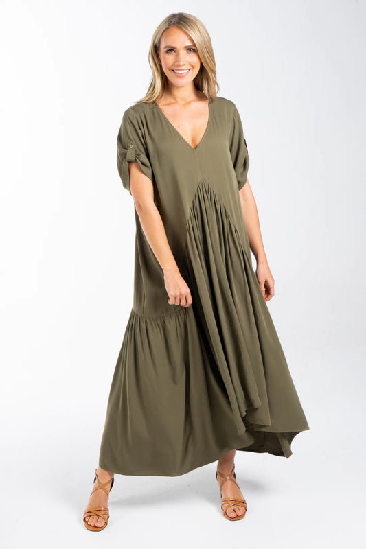 Peak Maxi Dress | Khaki