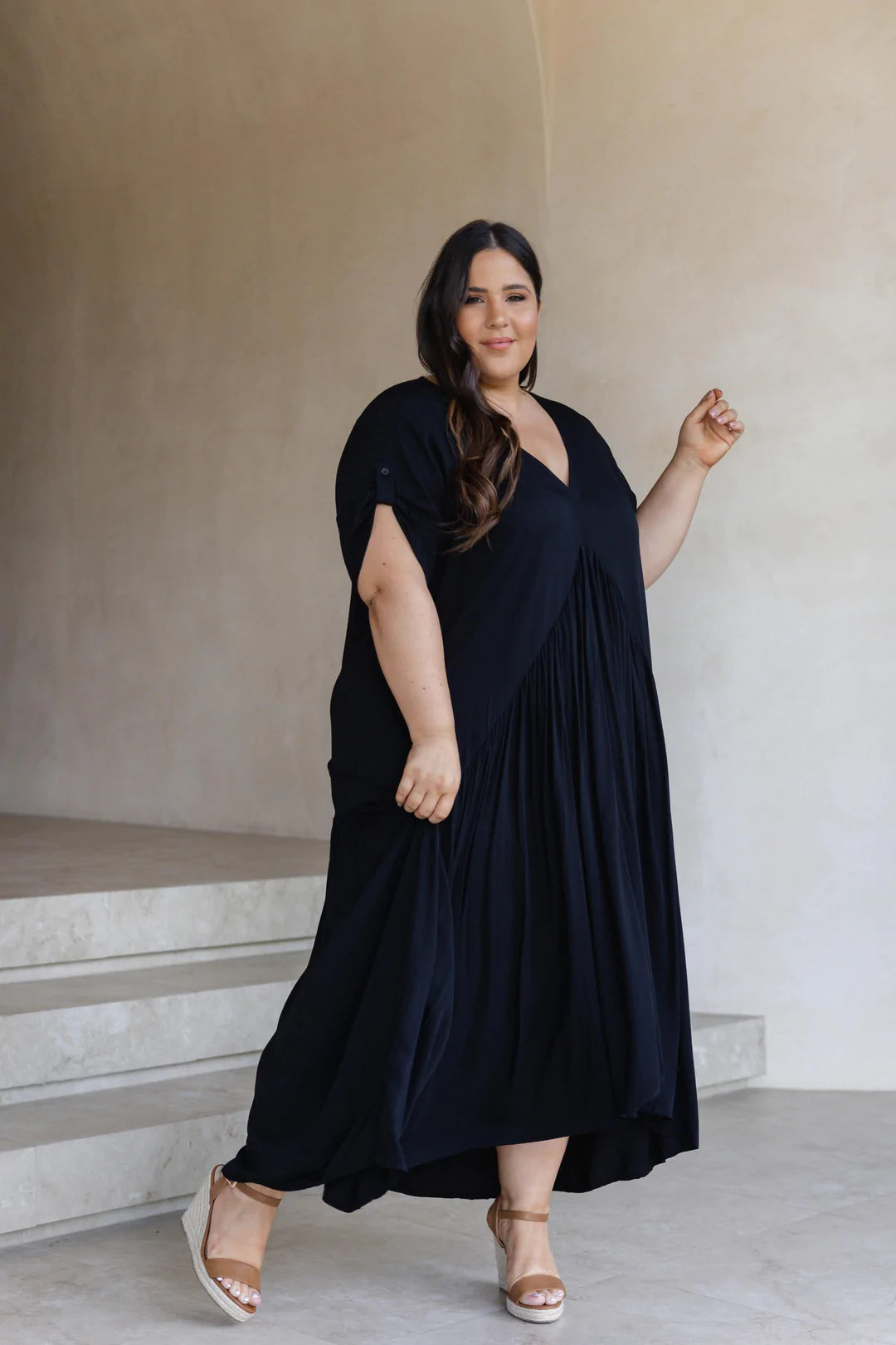 Peak Maxi Dress | Black