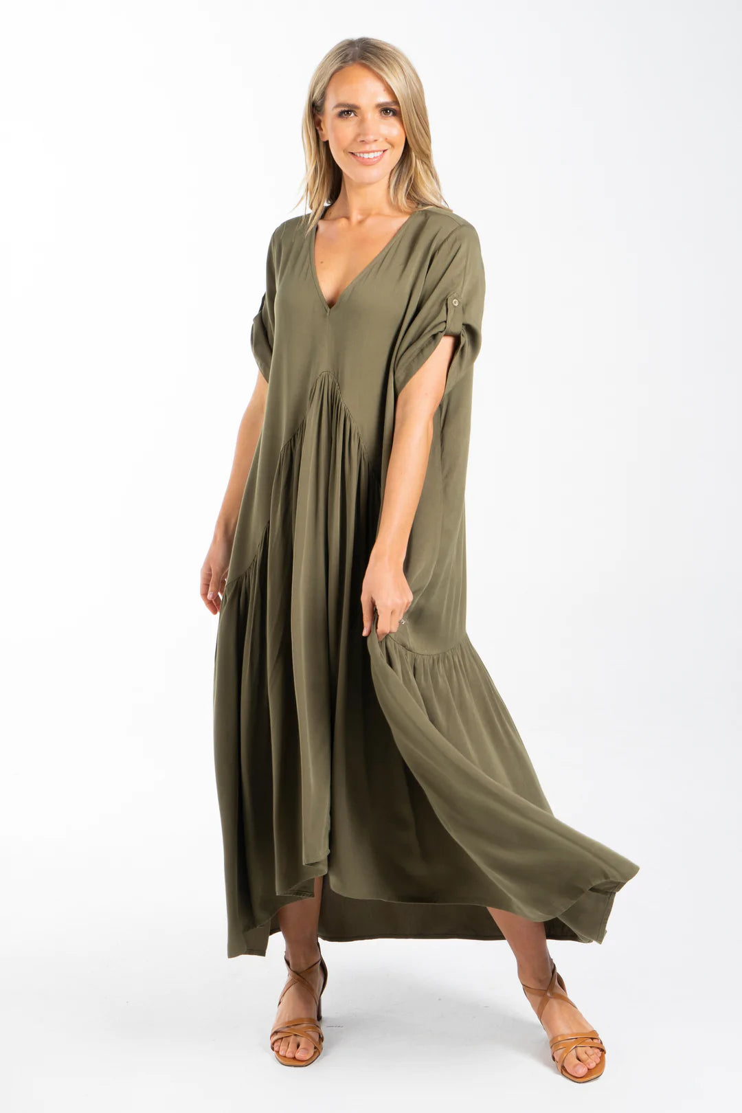 Peak Maxi Dress | Khaki