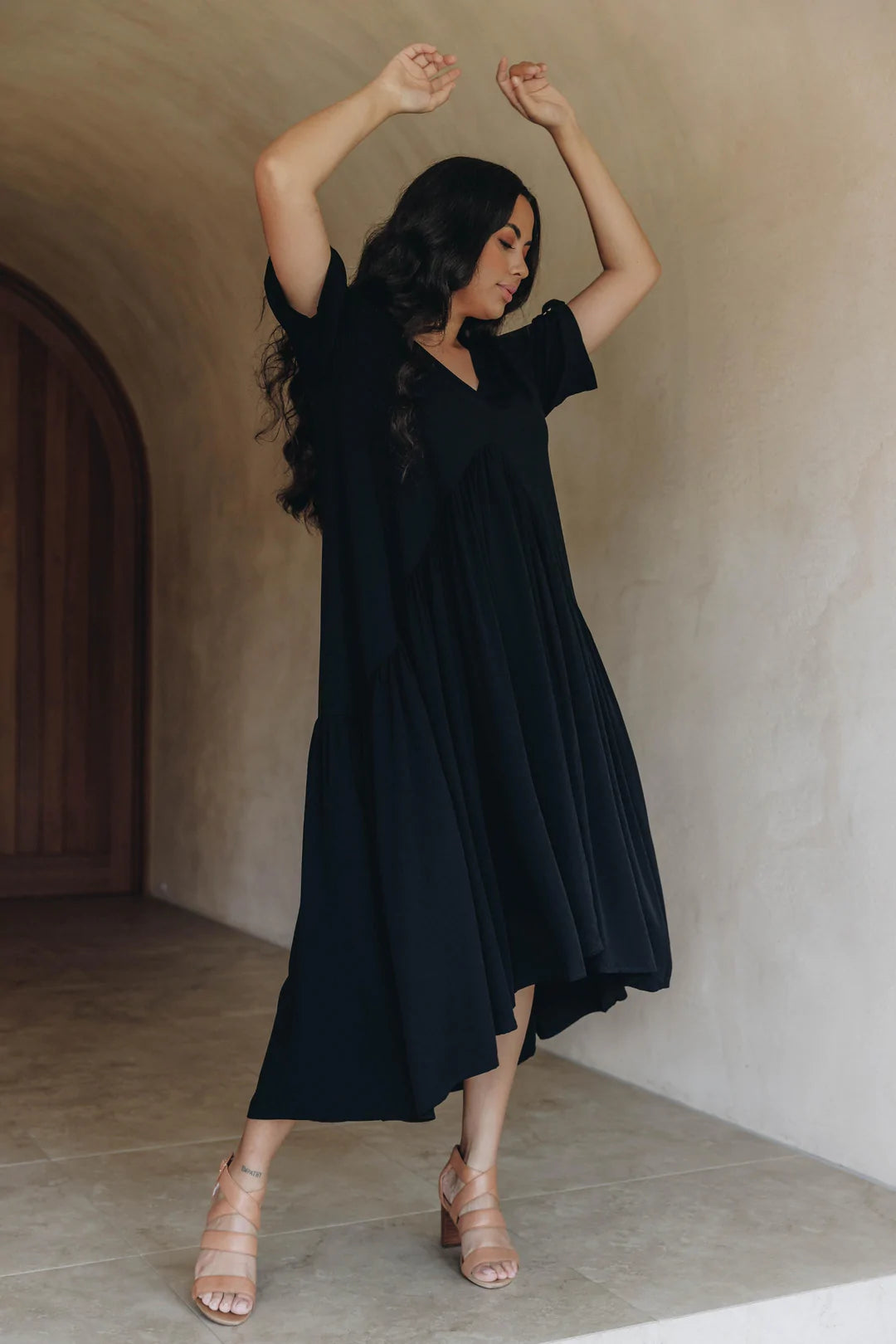 Peak Maxi Dress | Black