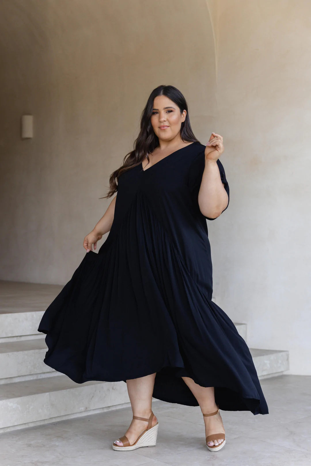 Peak Maxi Dress | Black