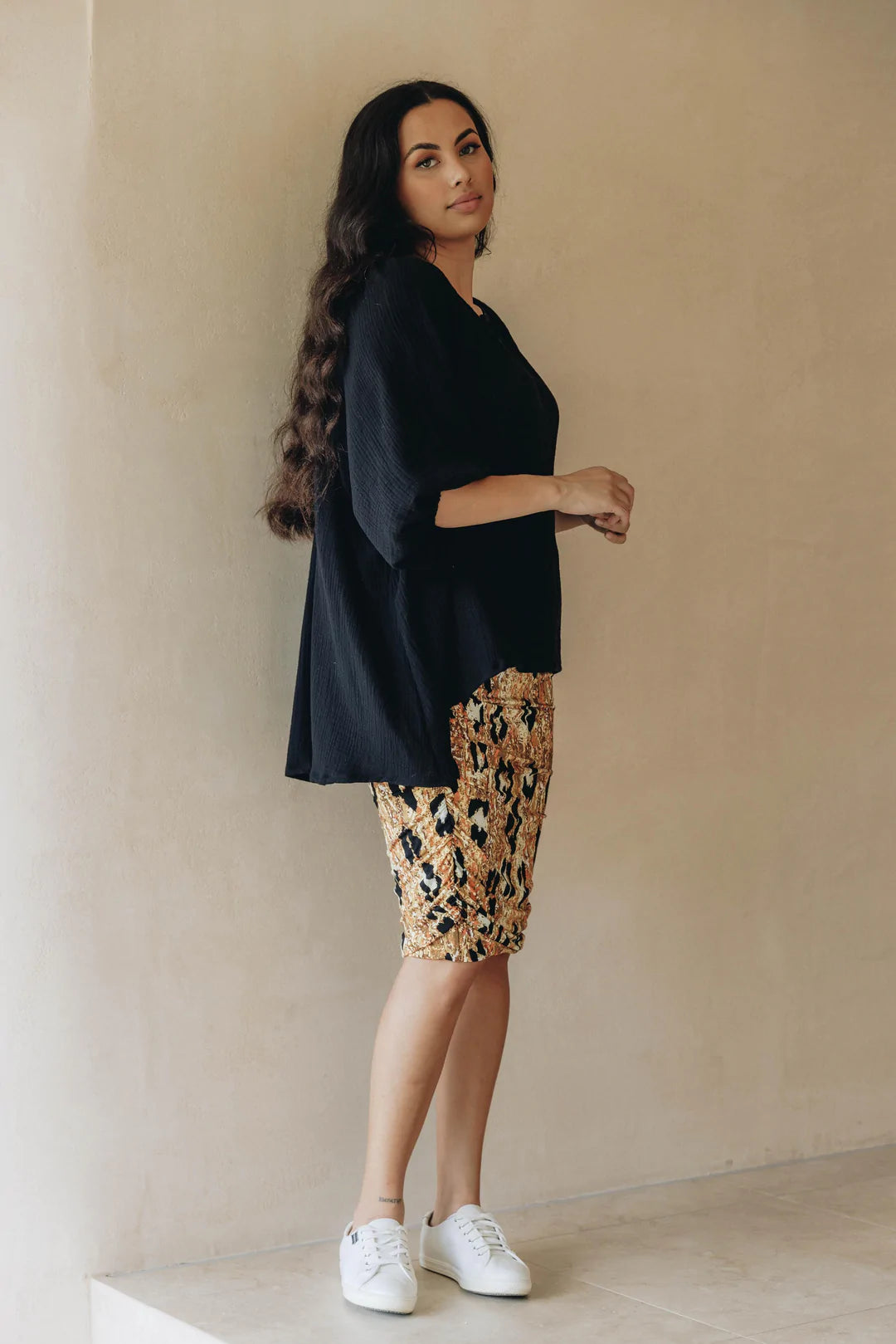 Leopard Ruche Skirt