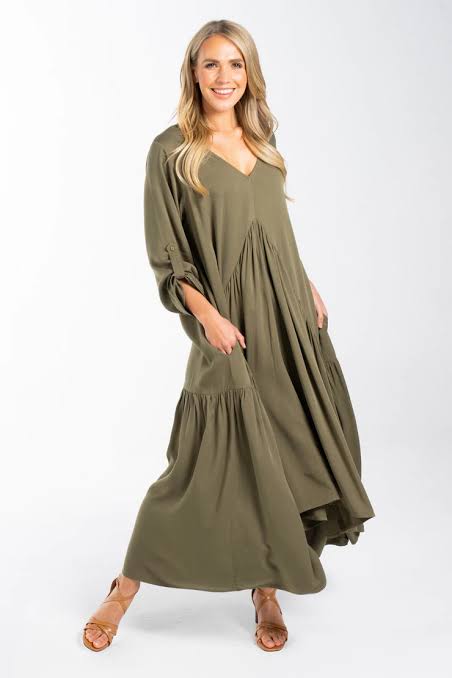 Long Sleeve Peak Maxi